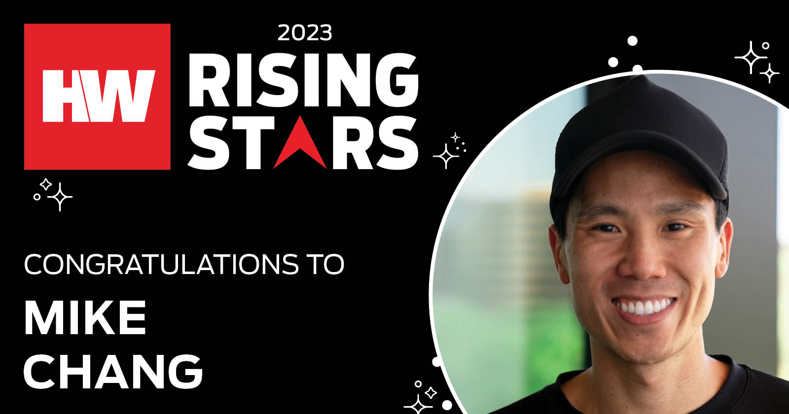 HousingWire’s 2023 Rising Stars award announcement featuring Mike Chang.