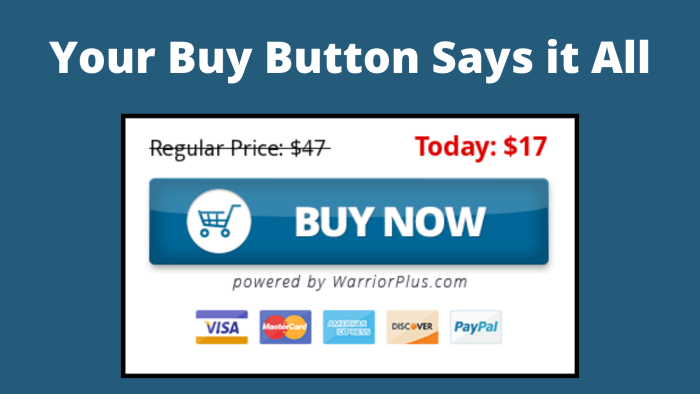 An archived illustration of a WarriorPlus buy button on a digital product sales page