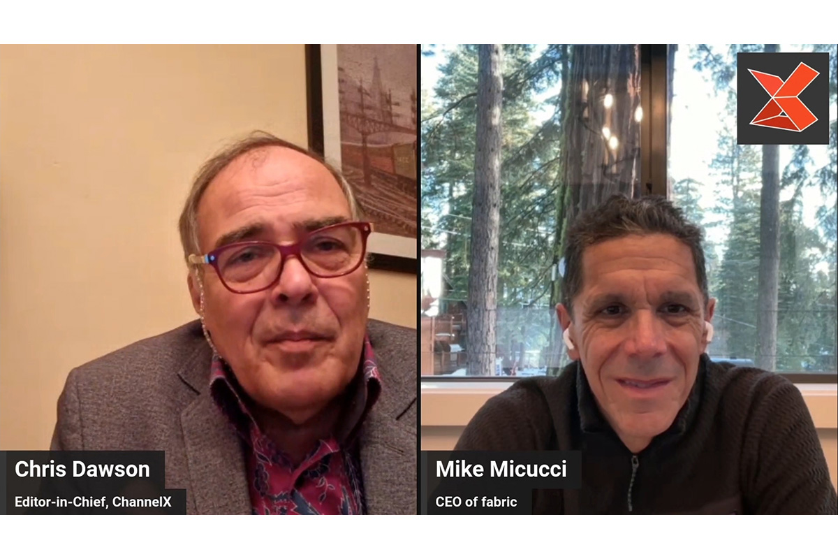 ChannelX editor Chris Dawson interviewing fabric CEO Mike Micucci about AI agents in retail