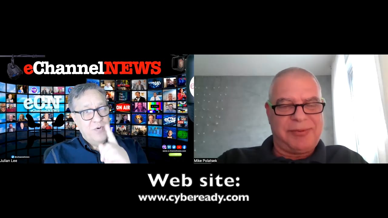 Julian Lee, left, and Mike Polatsek, right, in a remote E-ChannelNews interview