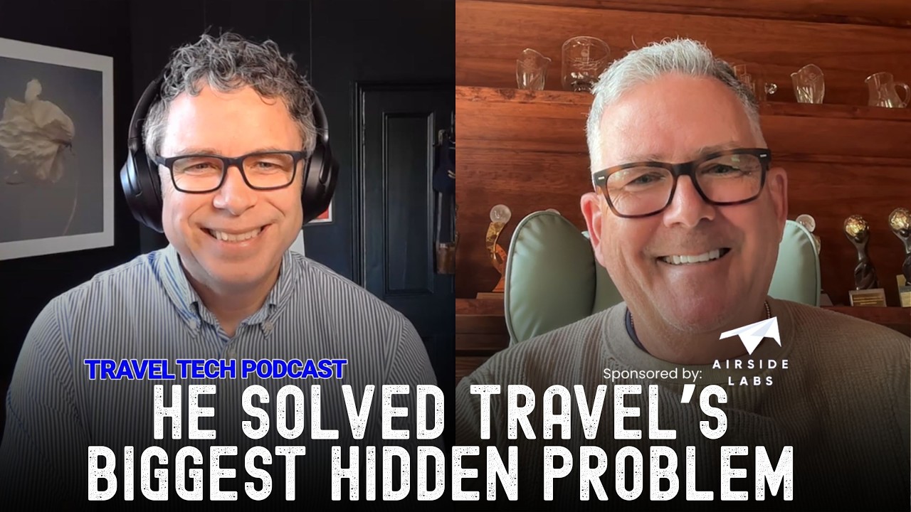 Travel Tech Podcast interview image showing Alex Brooker on the left and Mike Putman on the right