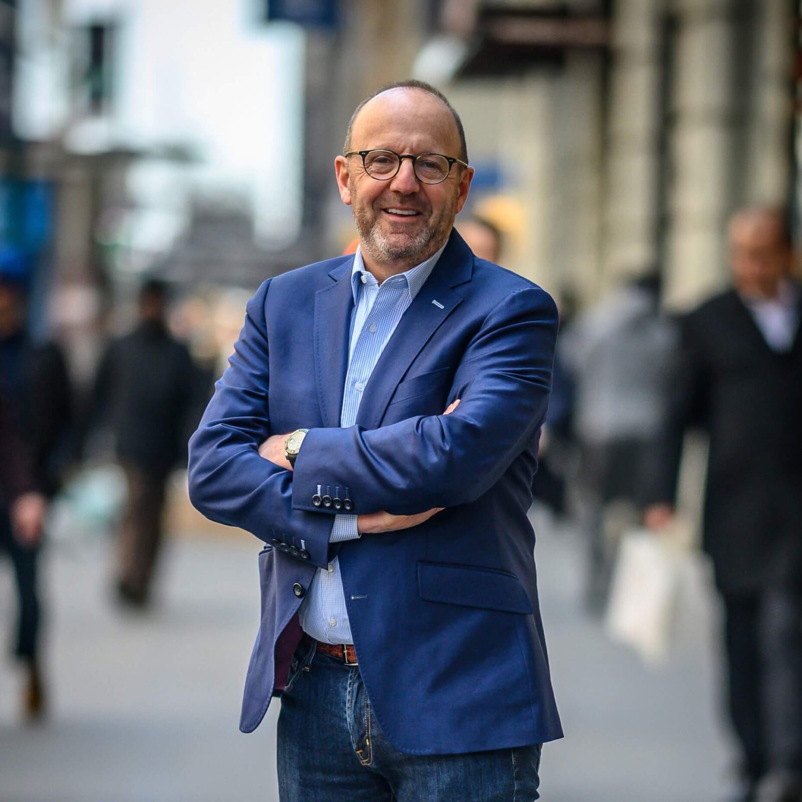 MikeWorldWide founder and CEO Michael Kempner standing on a city street