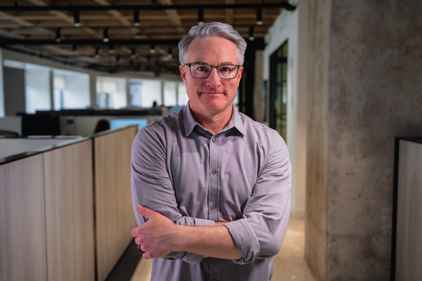 Dave Aglar, MikeWorldWide chief integrated media and innovation officer, in an office