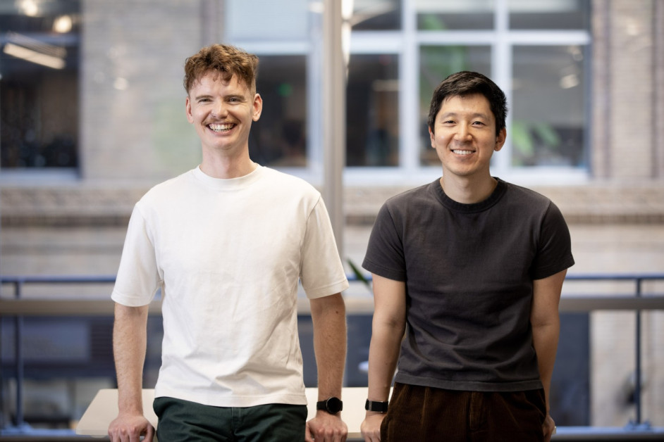 Ivo co-founders Jacob Duligall and Min-Kyu Jung standing together in an office