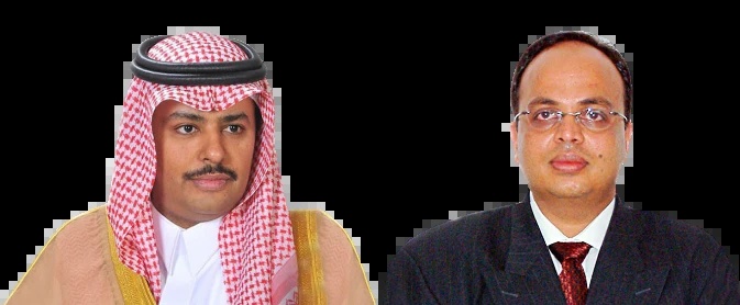 Composite press image showing Sheikh Abdullah Zaid Al-Meleihi on the left and Minhaz Lokhandwala on the right
