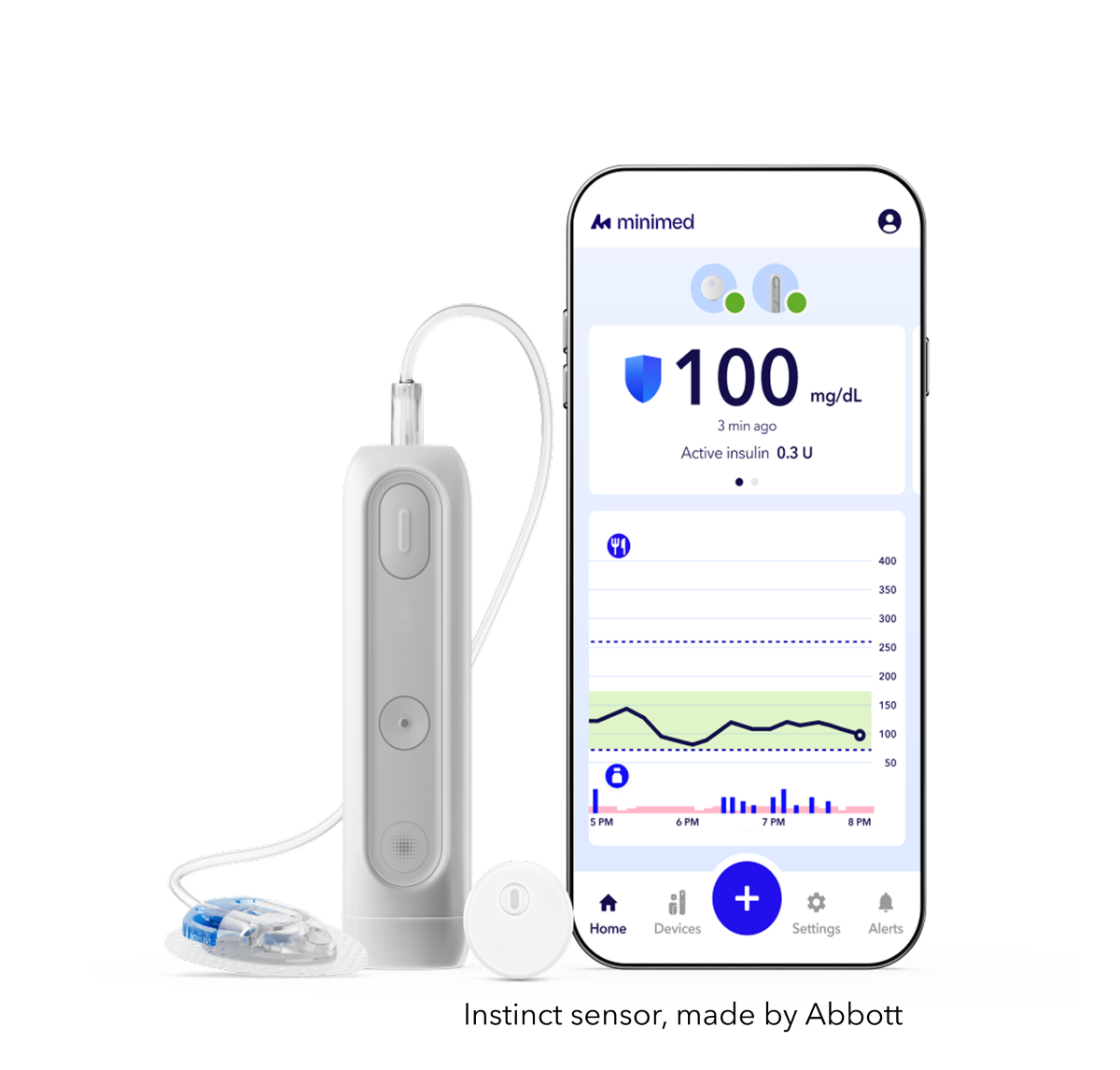 MiniMed Flex pump, Instinct sensor and smartphone app