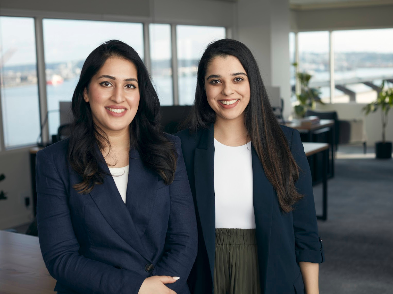 Misbah Uraizee (left) with co-founder and sister Farah Uraizee