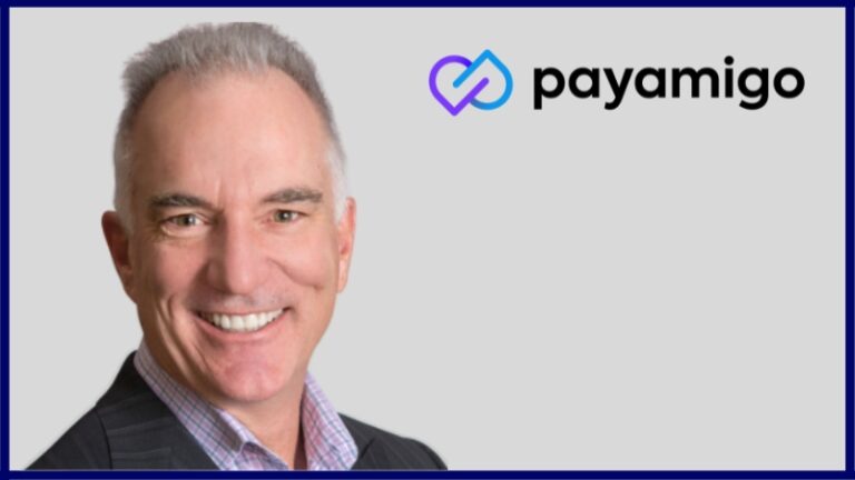 Leaders in Payments episode artwork featuring Mitch Davis with the PayAmigo logo