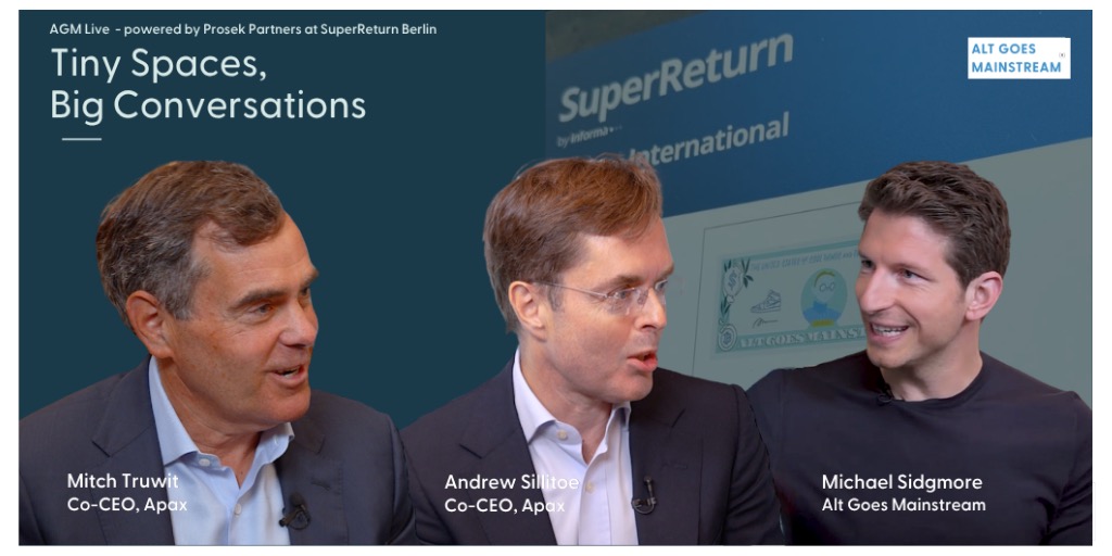 Mitch Truwit, Andrew Sillitoe and interviewer Michael Sidgmore in the Alt Goes Mainstream SuperReturn Berlin episode