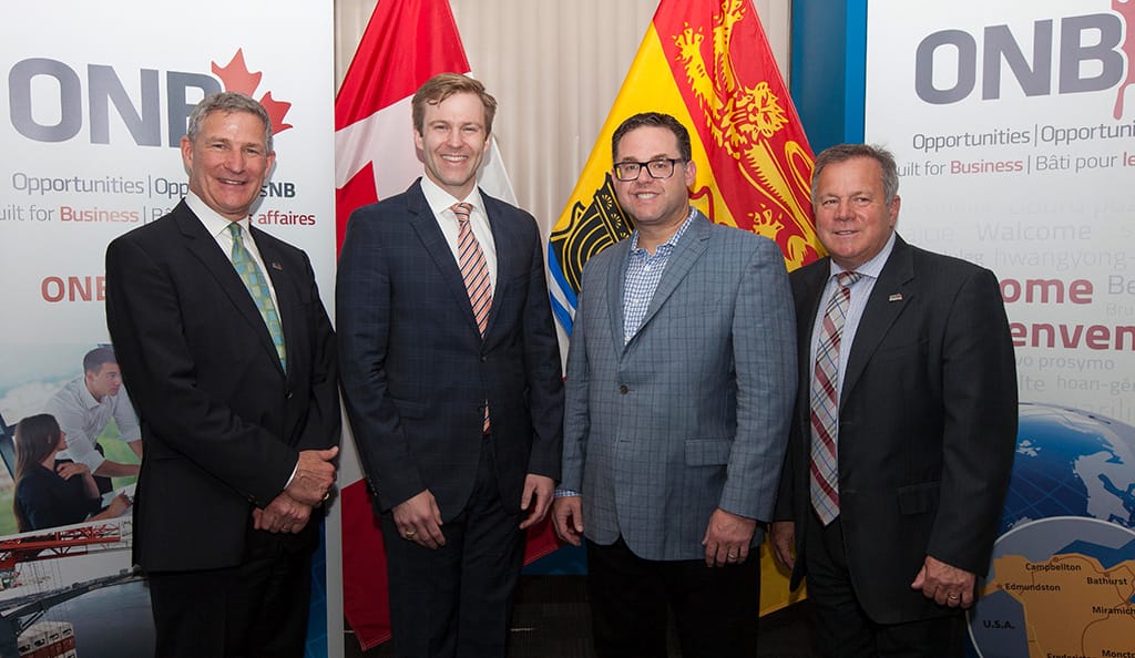 Stephen Lund, Brian Gallant, Mitchell Weisman and Rick Doucet at the RevJet announcement