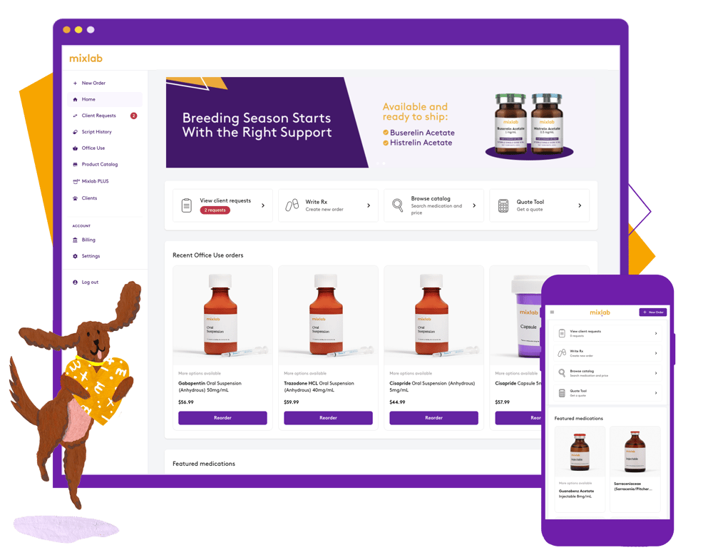 Mixlab eMix prescribing platform product screen