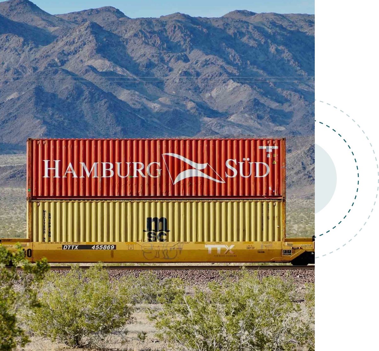 Intermodal transportation photograph from MODE Global’s service imagery