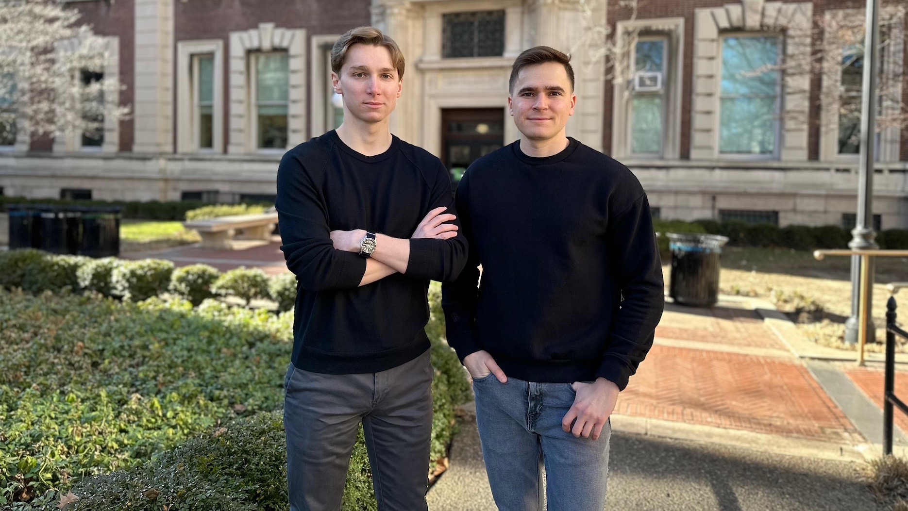 ModernFi co-founders Paolo Bertolotti and Adam DeVita standing together outside