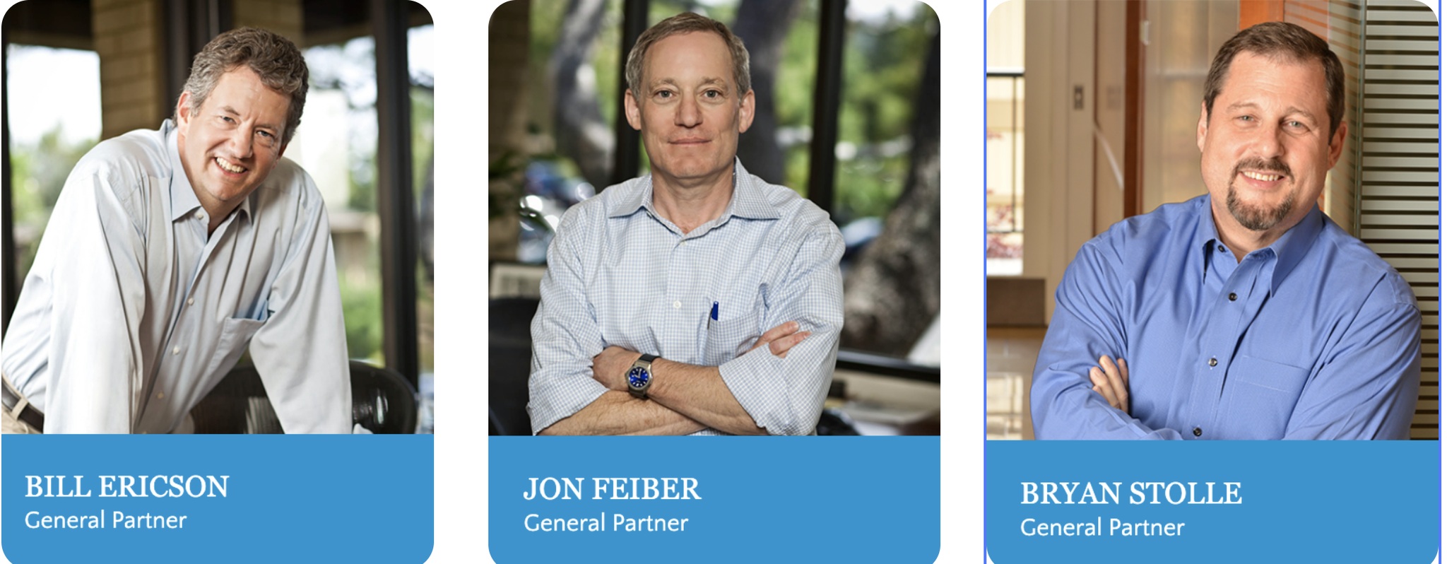MDV website portraits of Bill Ericson, Jon Feiber and Bryan Stolle
