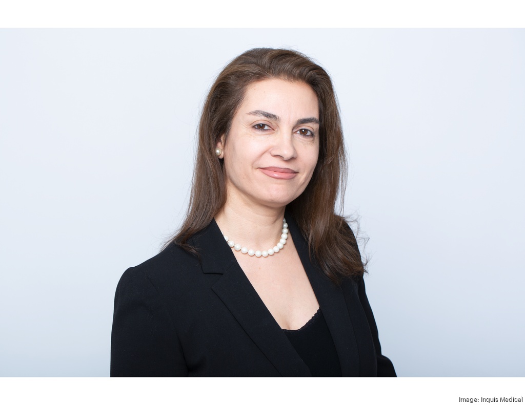 Mojgan Saadat in a company-supplied press photograph, wearing a black jacket and pearl necklace