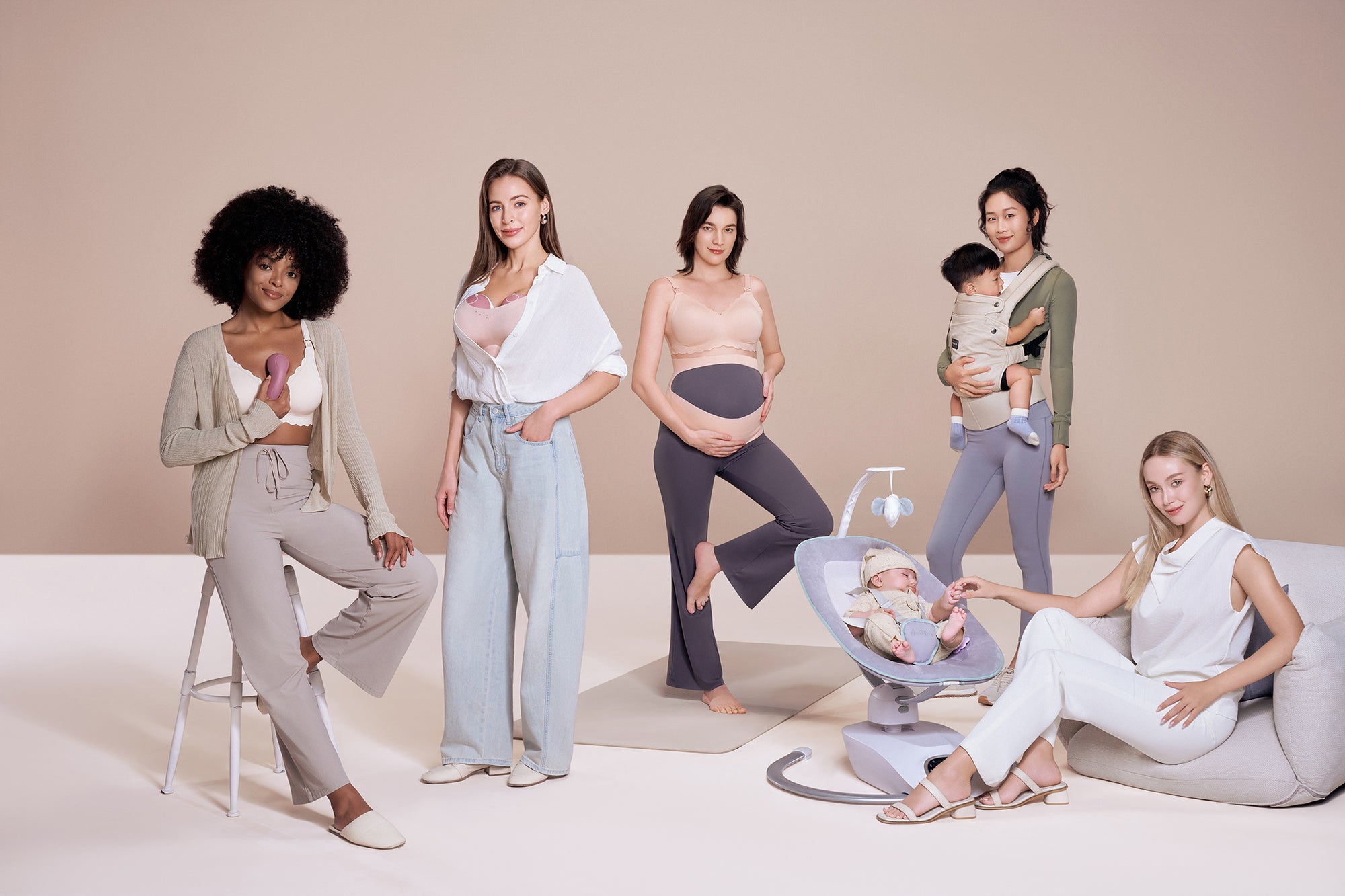 Momcozy brand campaign with product range