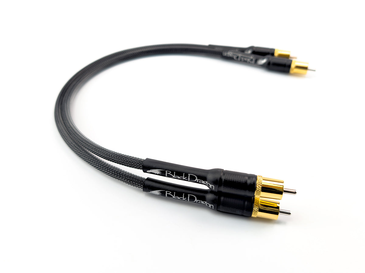 Moon Audio Black Dragon interconnect cable with gold-plated RCA connectors