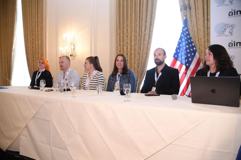 Morgan Hayduk and fellow panelists discussing streaming promotion at the 2024 AIMP Global Music Publishing Summit