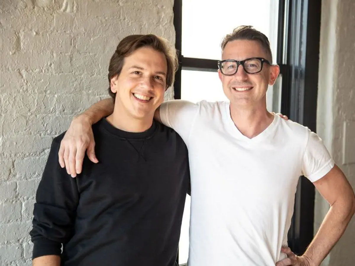 Morgan Hirsh on the left with Public Goods co-founder Michael Ferchak