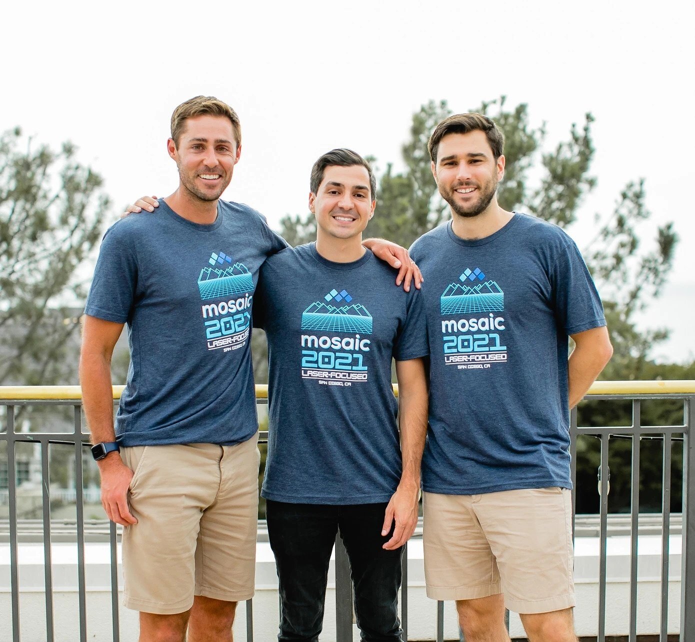 Mosaic’s three co-founders in a company-distributed press photograph