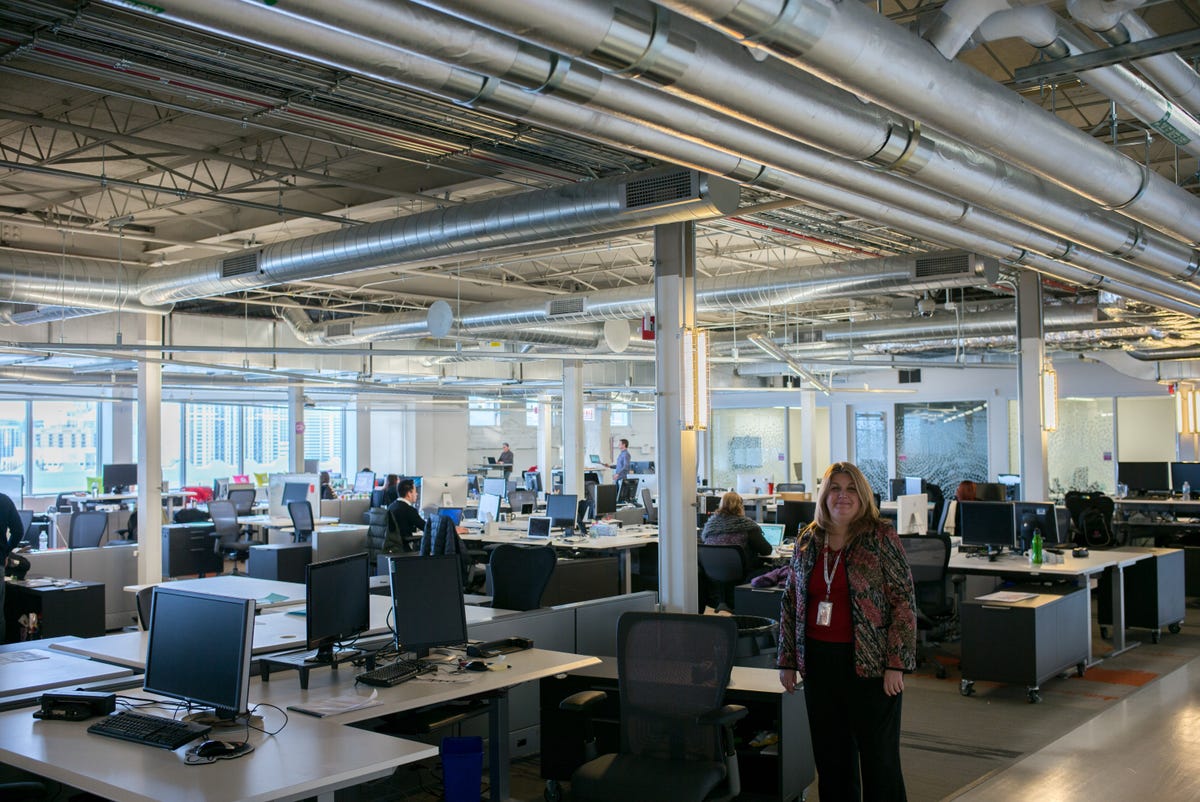 Employees working in Motorola Mobility's Chicago headquarters