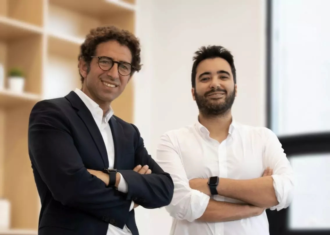 Mounir Nakhla, left, with MNT-Halan co-founder Ahmed Mohsen