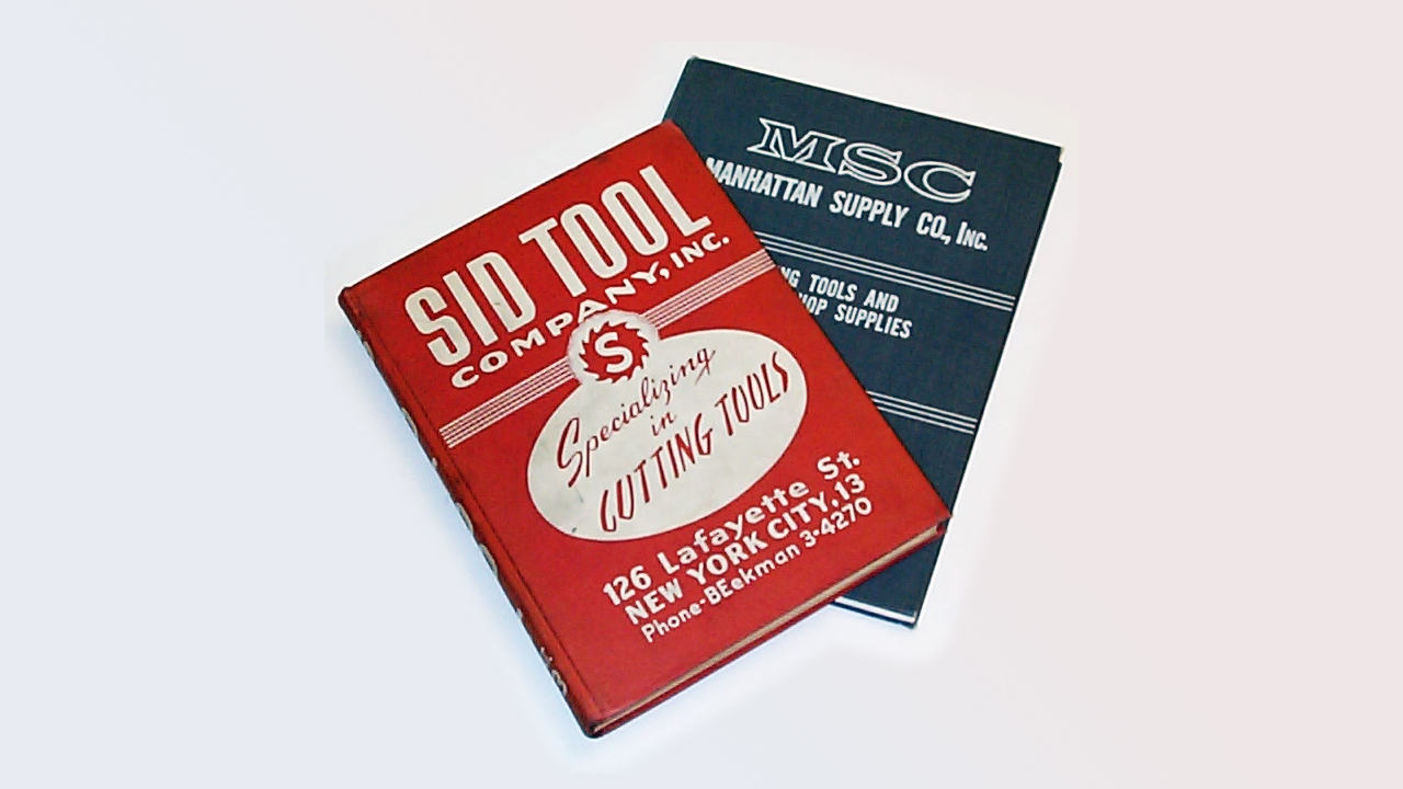 Historic Sid Tool and MSC printed industrial supply catalogs