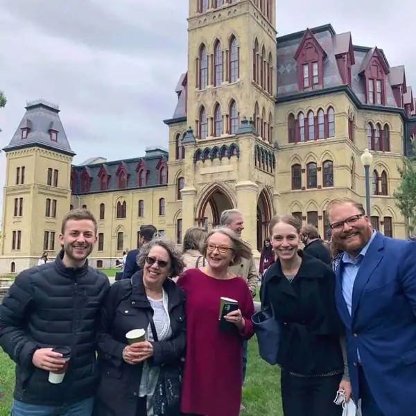 Mueller Communications team members outside the restored Milwaukee Soldiers Home