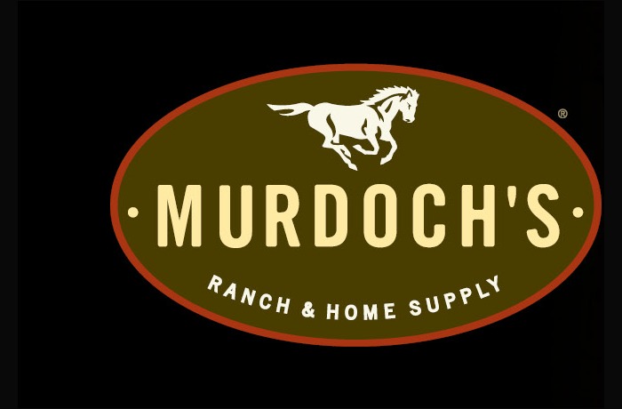Murdoch's Ranch & Home Supply logo - galloping horse in a green oval