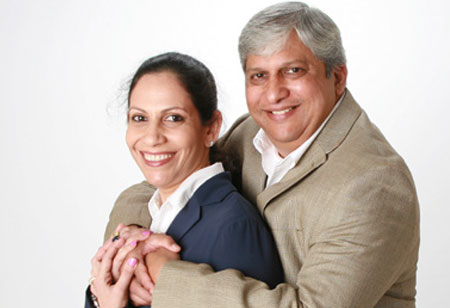 Murthy Veeraghanta smiling in an informal posed photograph with a companion