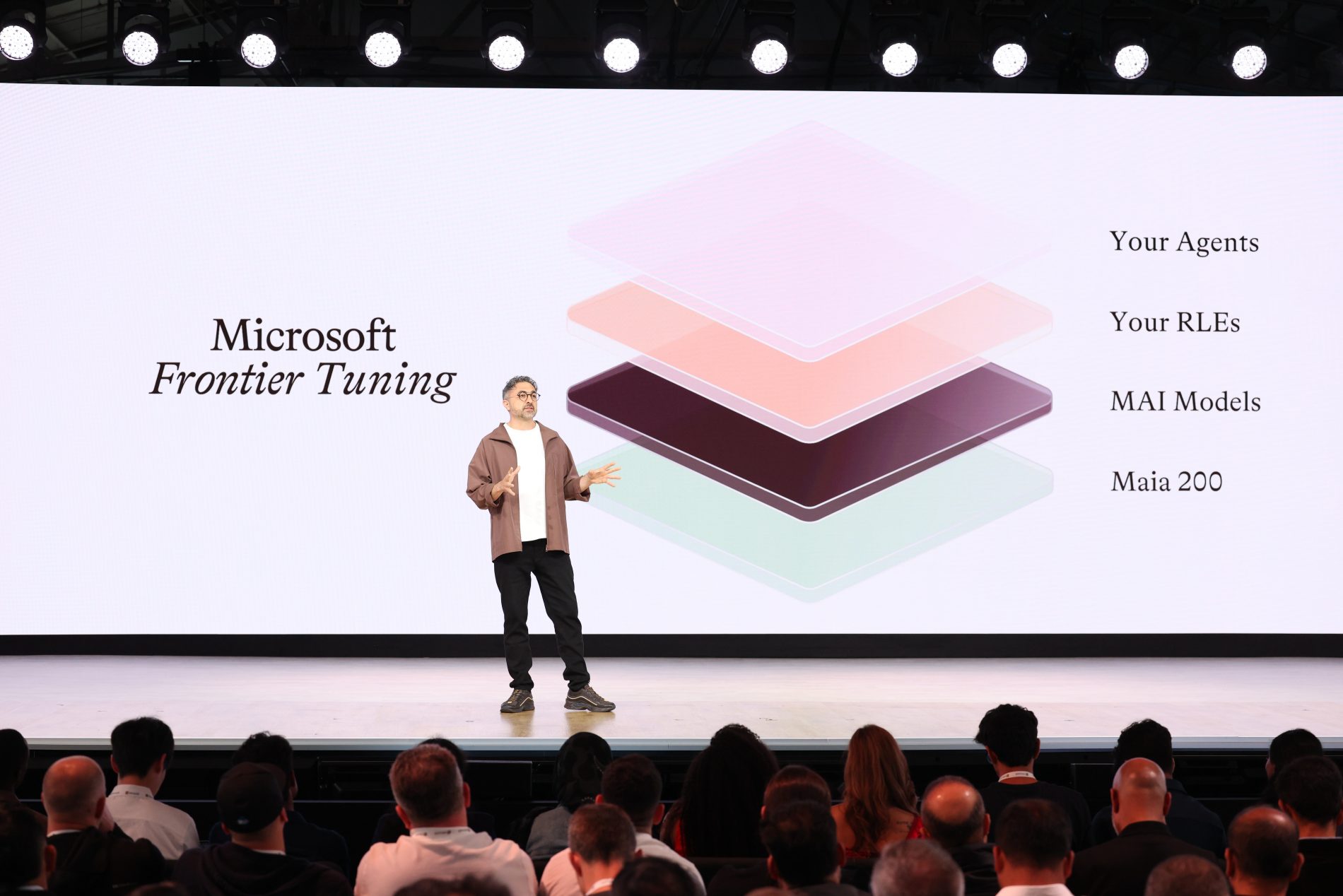Mustafa Suleyman speaking onstage at Microsoft Build 2026 in San Francisco