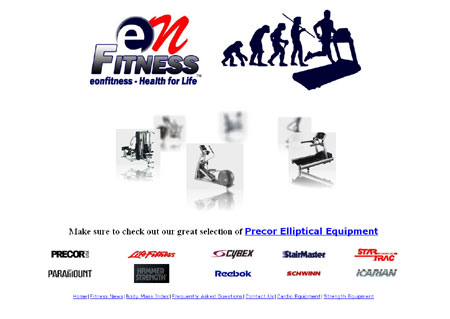 Archived Eon Fitness website shown in the MXSweb portfolio