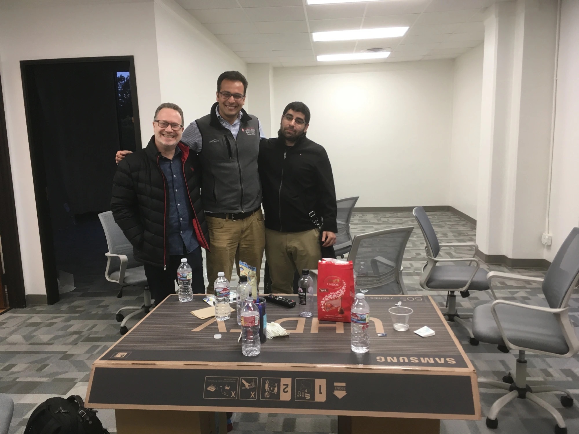 MyOme founders and colleagues in an early office setting