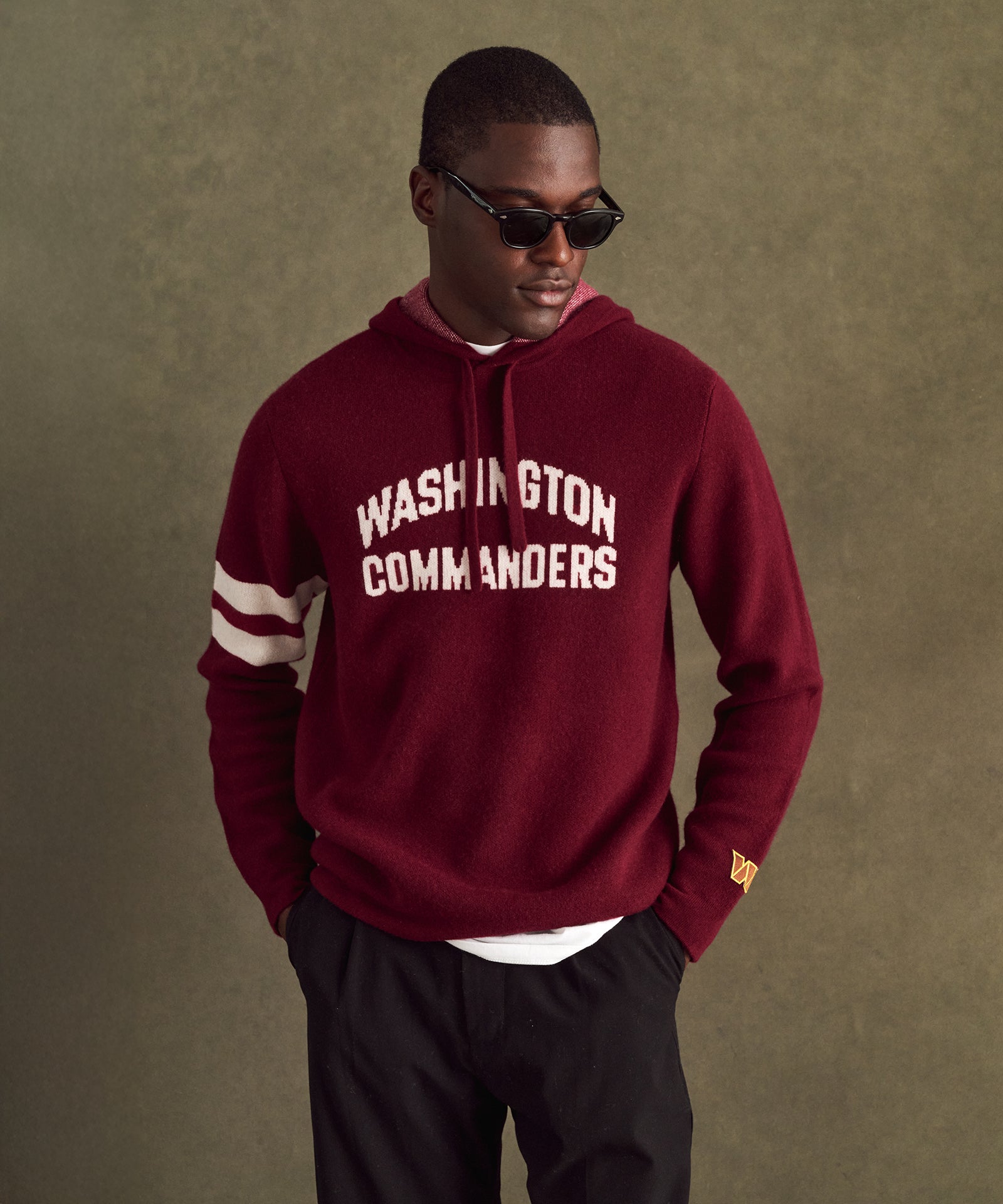 NAADAM NFL Luxe Cashmere Hoodie with Washington Commanders lettering