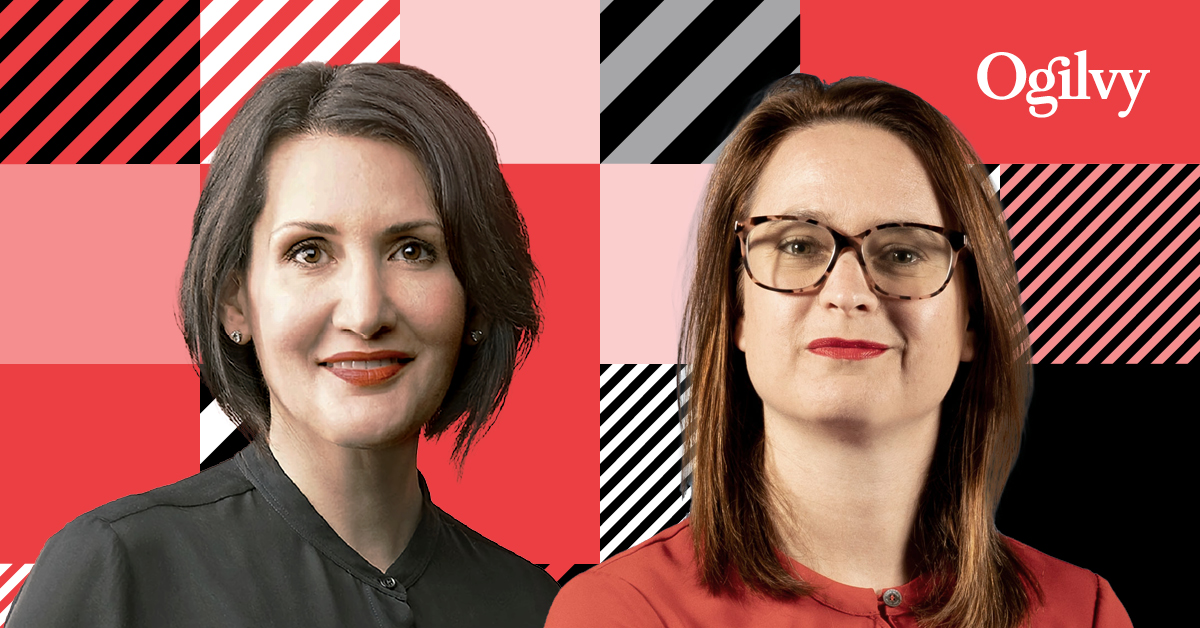 Christianna Gorin, left, and Nadine Lafond, right, in an Ogilvy leadership announcement