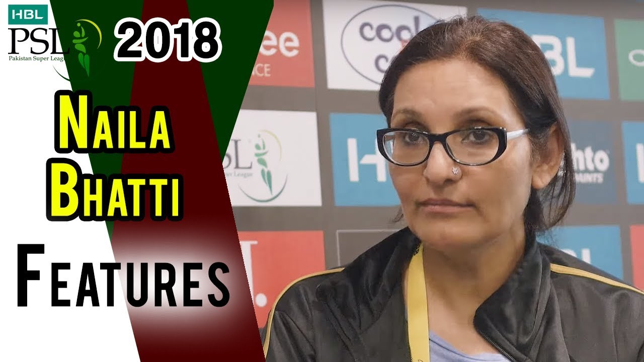 Naila Bhatti during a Pakistan Super League feature interview in 2018