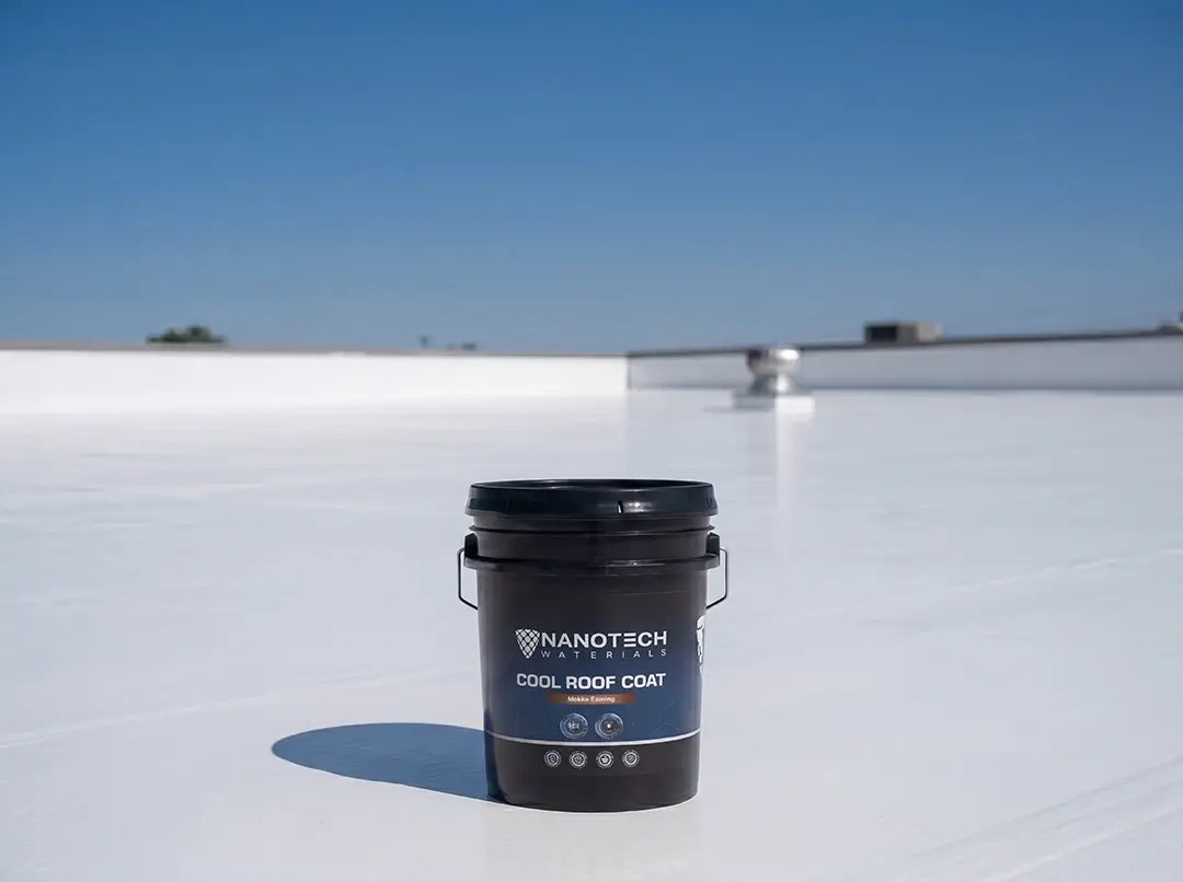 NanoTech Cool Roof Coat applied on a commercial roof