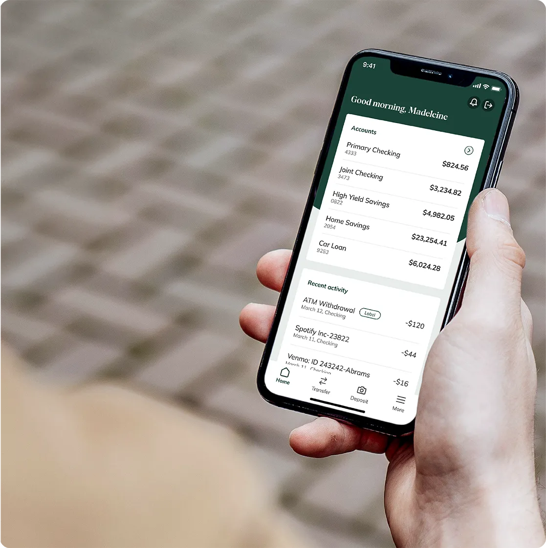 Narmi product illustration showing digital banking interfaces on desktop and mobile