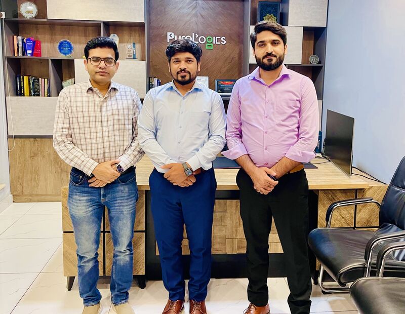 Nasir Ali Joiya and fellow technology leaders pictured at the PureLogics office