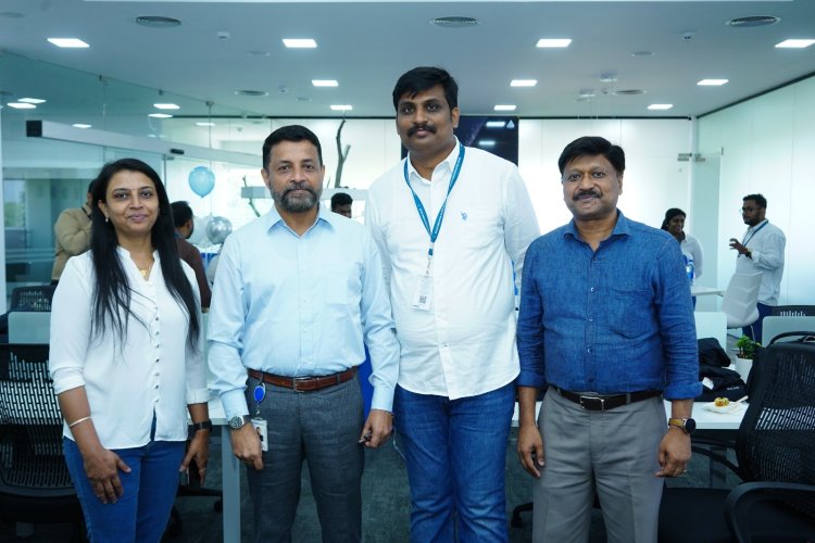 Sreena S Kurup, Col Sanjeev Nair, Gokul Nath A V and Madhavan Praveen at Socius’s Technopark office opening
