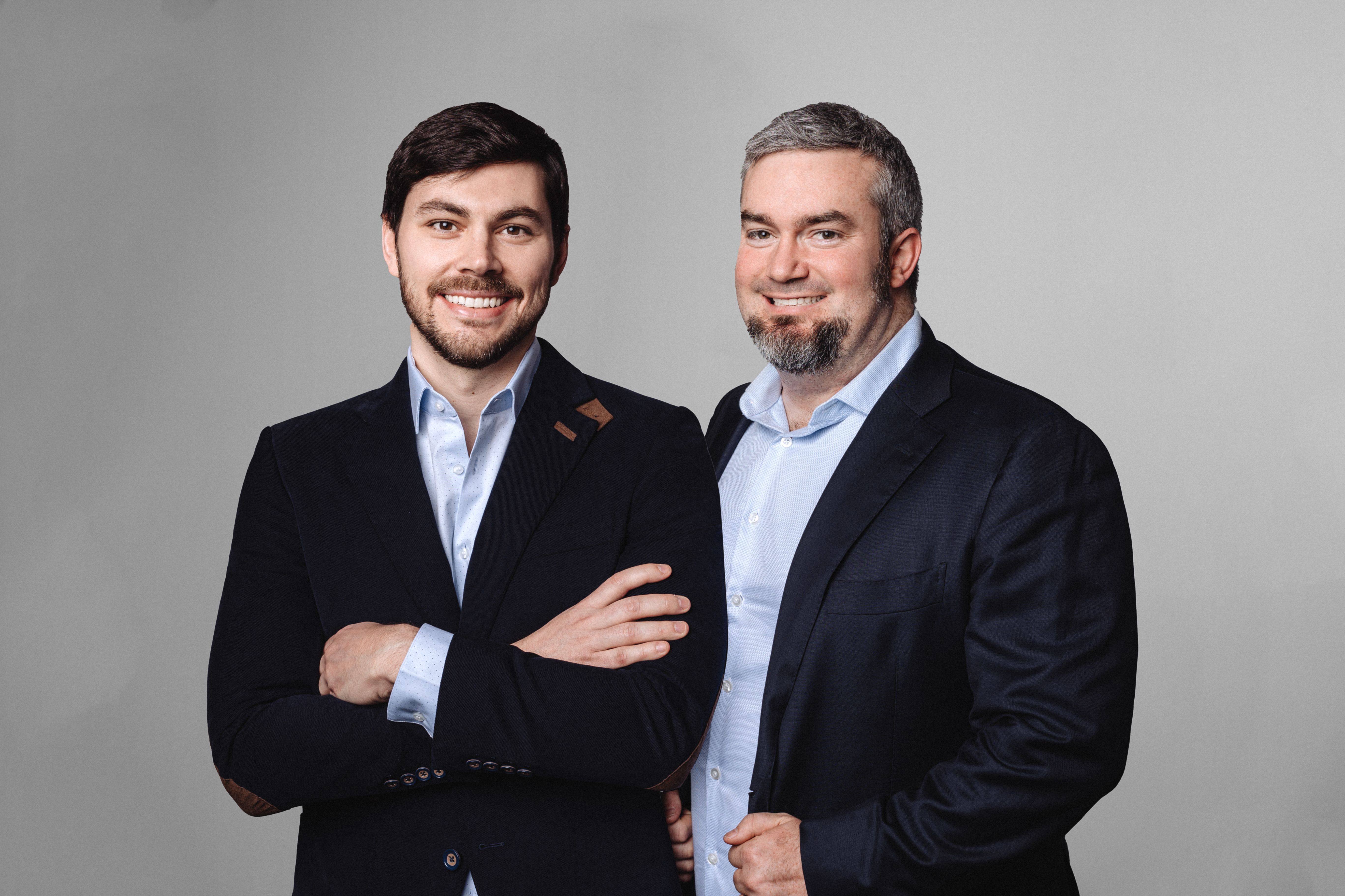 Anchorage co-founders Diogo Mónica, left, and Nathan McCauley, right, standing together