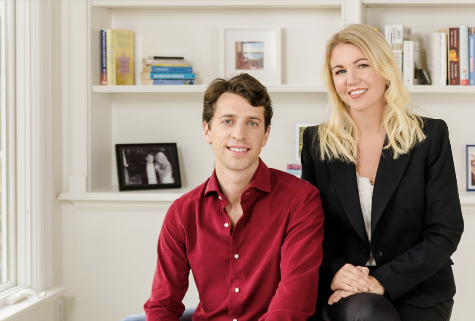 Natural Cycles co-founders Raoul Scherwitzl and Elina Berglund Scherwitzl seated together