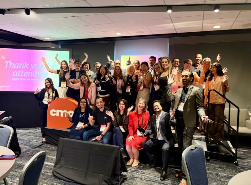 Marketing leaders gathered for a group photograph at the 2025 Chief Marketing Officer Summit in San Francisco