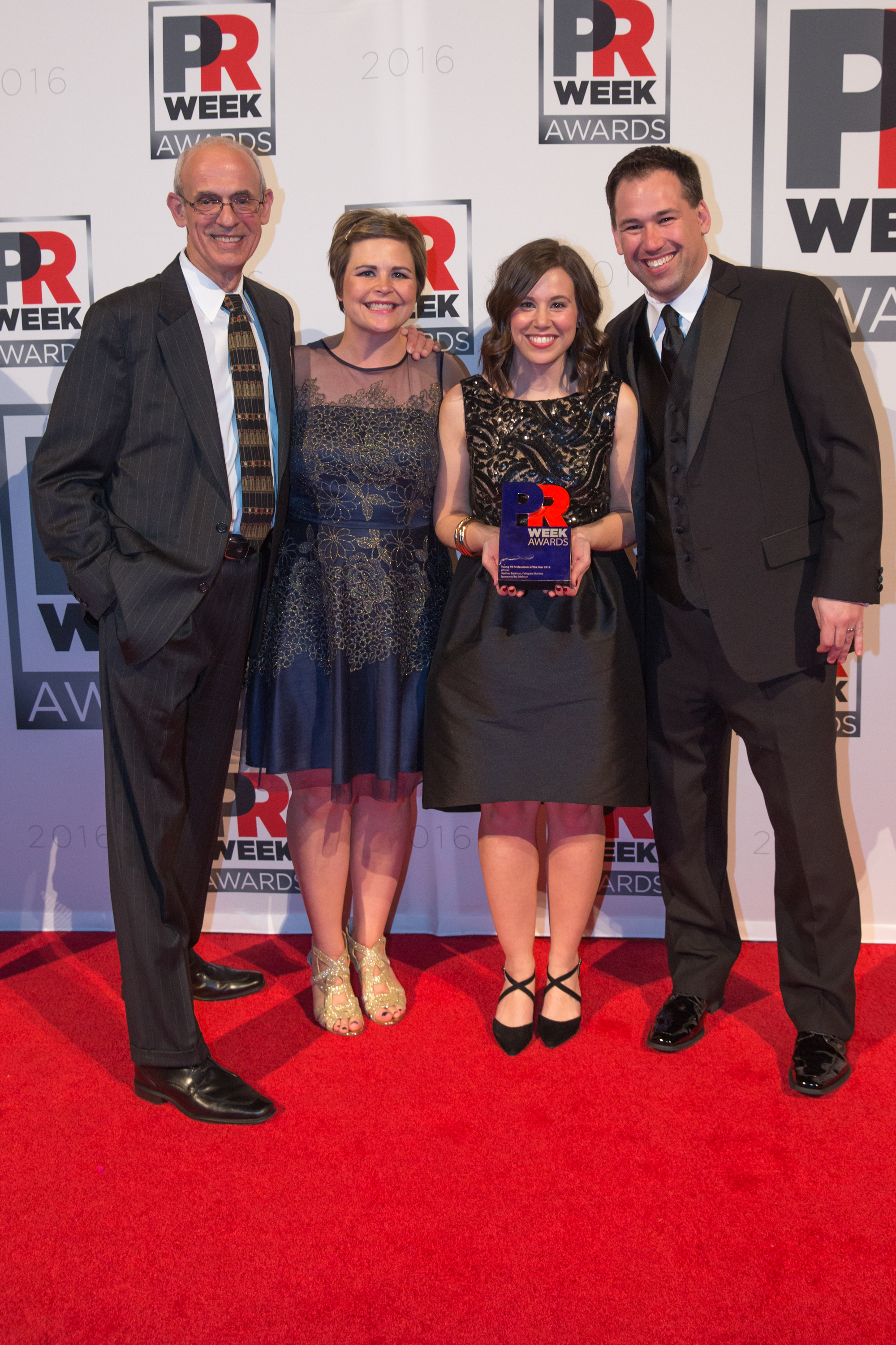Neil Mortine, Gretchen Torres, Heather Bartman and Aaron Brown at the 2016 PRWeek Awards