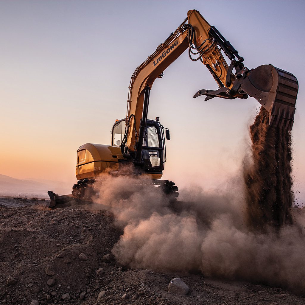 Go With Lou campaign artwork featuring LiuGong construction equipment