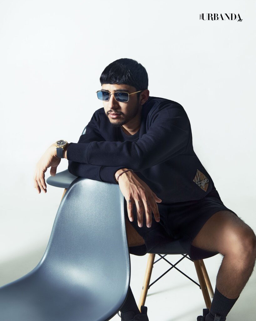 Netón Vega in a dark studio portrait