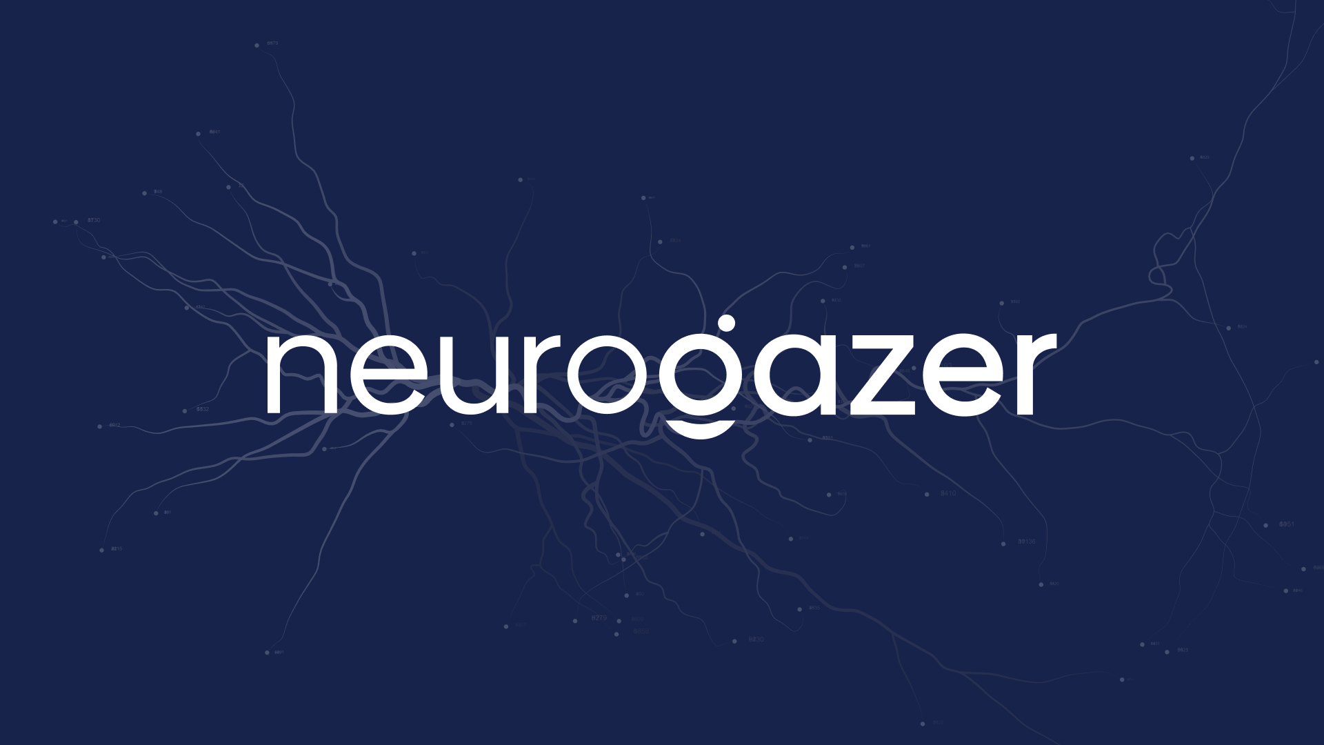 Neurogazer wordmark over a background of neural tracts