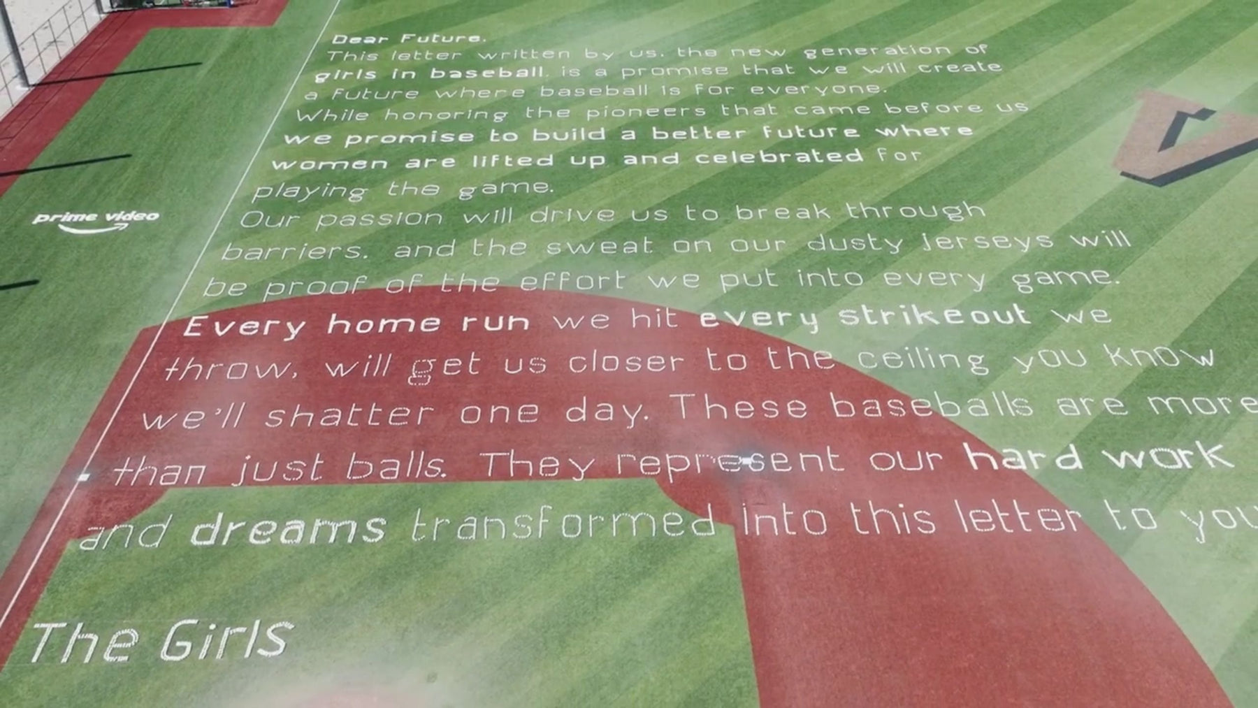Newhouse's A League of Their Own campaign arranged thousands of baseballs across a field