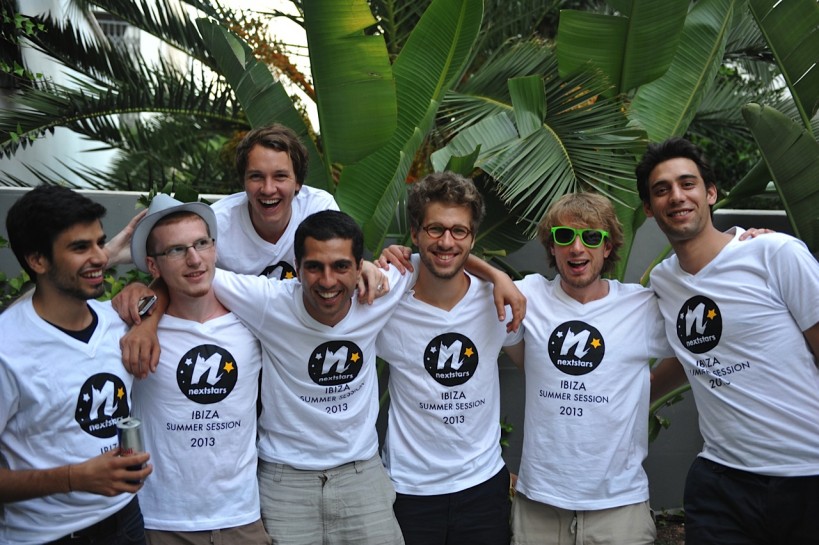 Nextstars summer-session group wearing matching Ibiza 2013 shirts