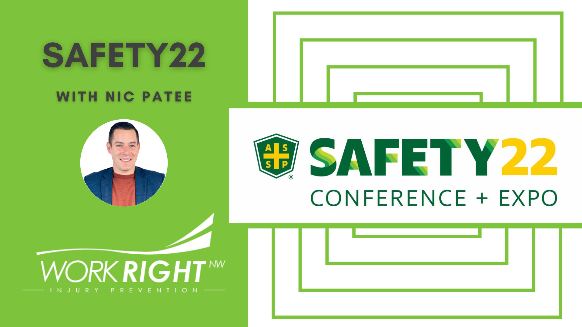 Safety22 conference graphic featuring Nic Patee